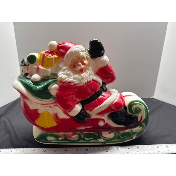 Vintage 1970 EMPIRE Replacement Santa's Sleigh Blow Mold FOR Table Top Light